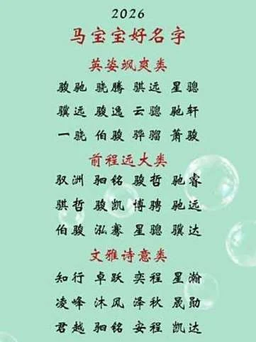 马年的宝宝起名_2