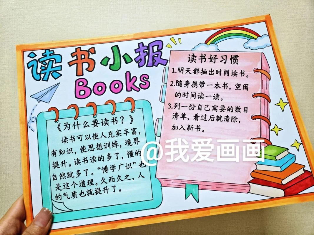 阅读手抄报简单字多_1