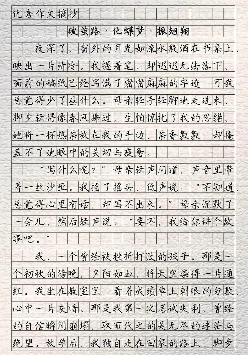 破茧成蝶的感悟100字_1