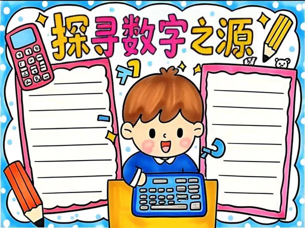 数字的来历手抄报-数字来历手抄报
