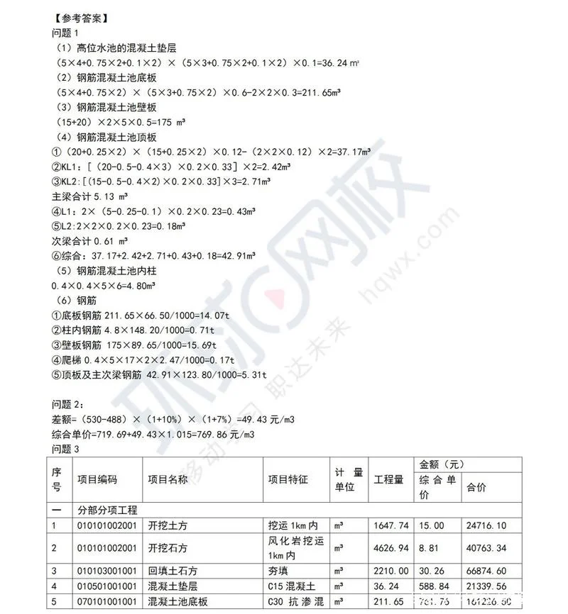 一级造价师考试试题及答案_2