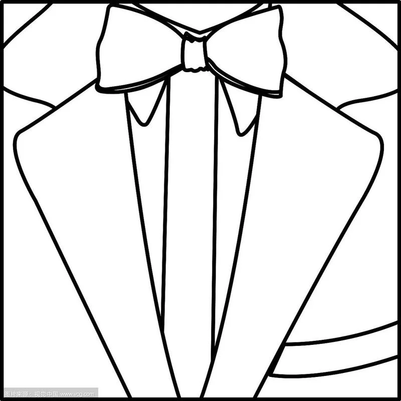 小男孩衣服领结简笔画_2