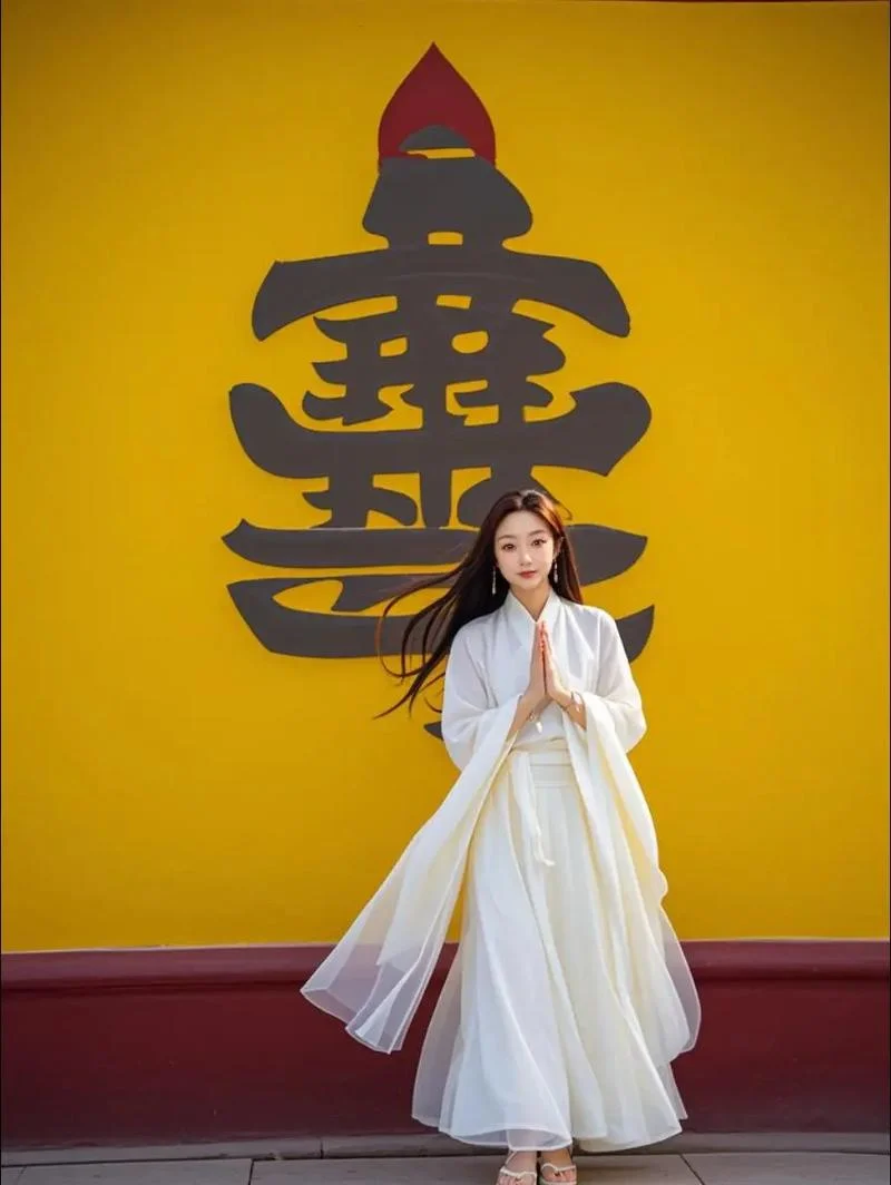 梦见在庙里自己穿菩萨白色衣服_1