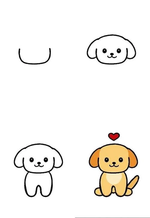 简笔画小狗幼儿园_1