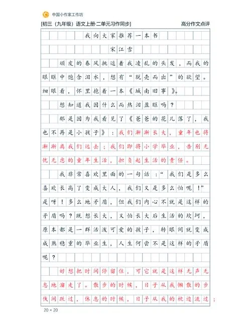 中考满分作文附带点评_1