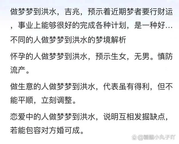 梦见平地发洪水被淹-平地发洪水被淹