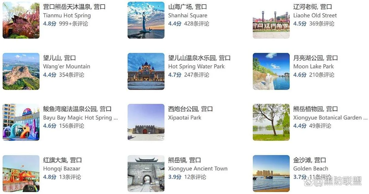 营口旅游景点大全排名-营口旅游必去景点
