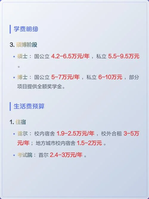 韩国留学费用全解析-韩国留学花费详解
