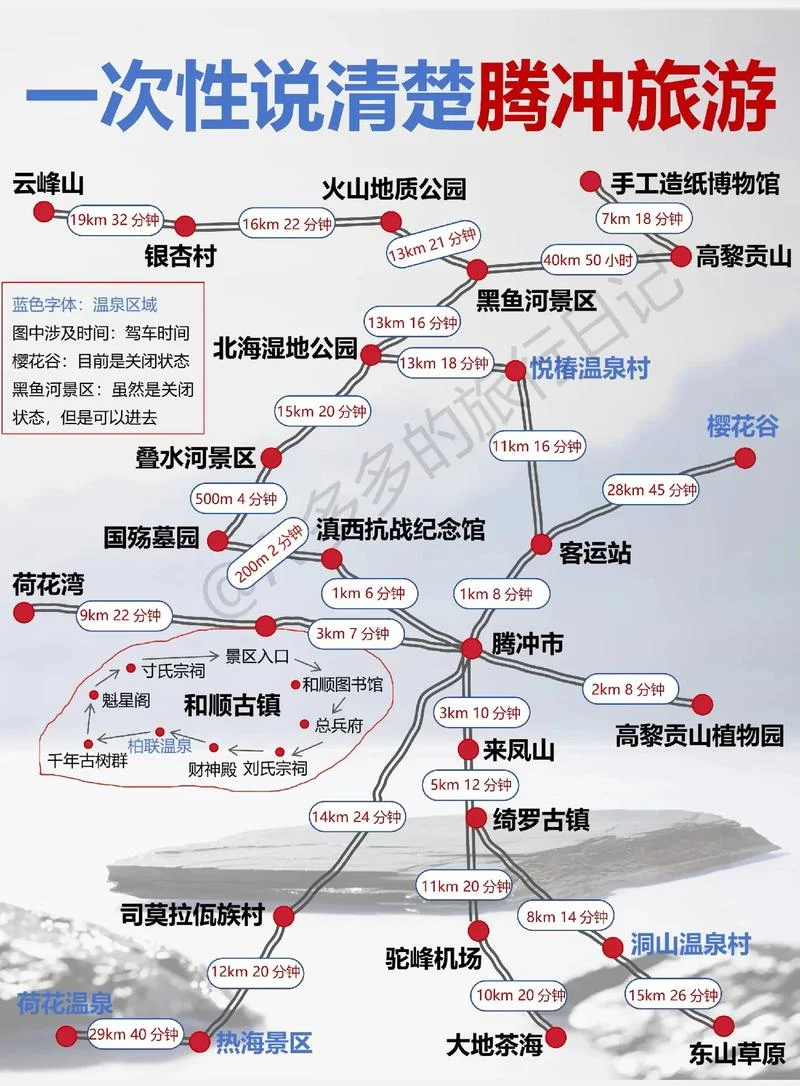 腾冲景点分布图_1