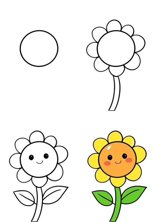 好看的简单的简笔画_2