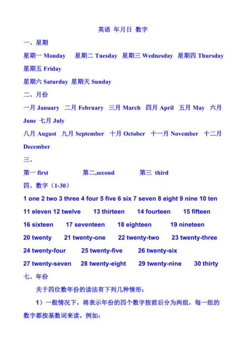 几月几日英语表达方式-几月几日英语表达