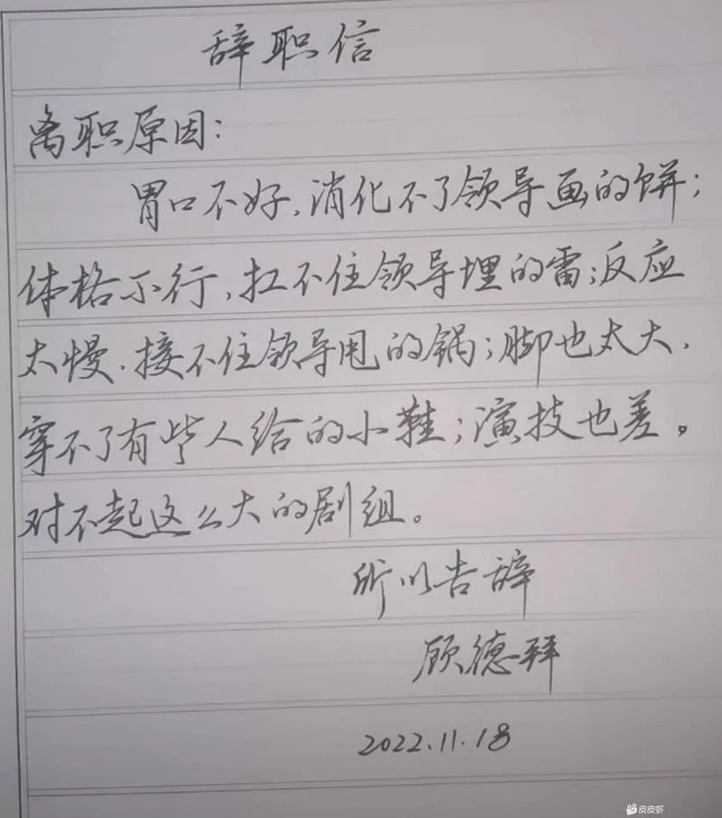 史上最皮辞职信_1
