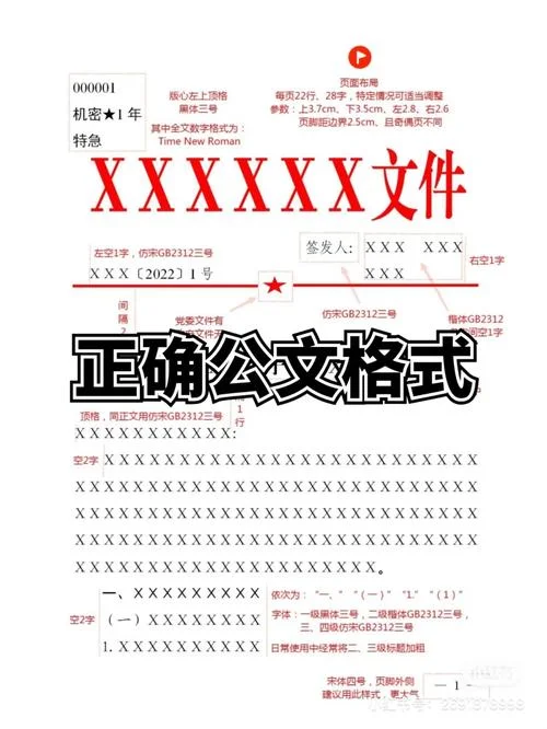 正规文件格式要求及字体_1