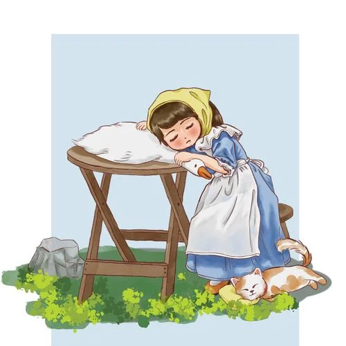 看图写话做梦的小女孩-梦境中的小女孩