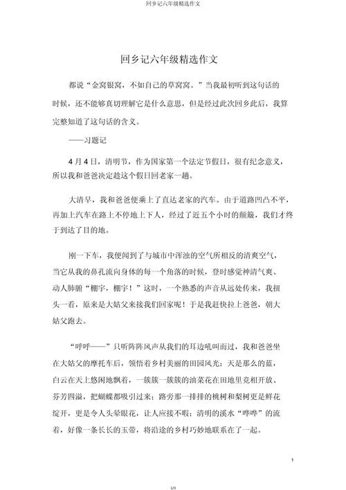 回老家作文怎么写_1