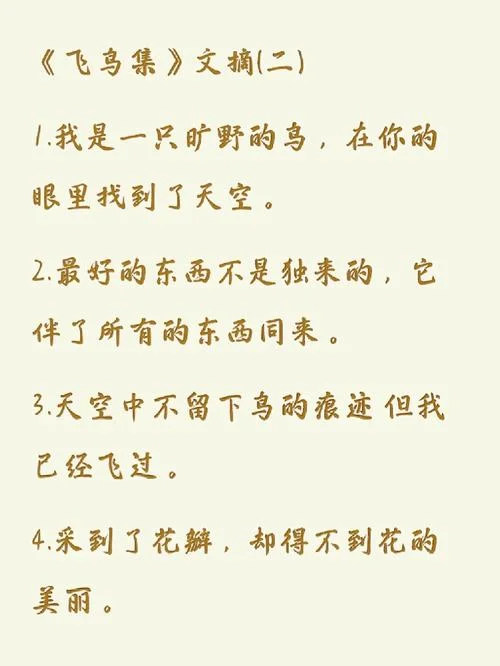 飞鸟集读后感简短-飞鸟集读后感短