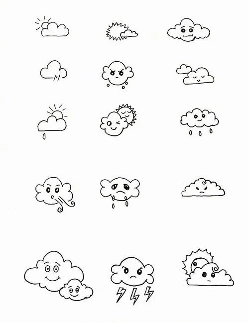 天气素材简笔画_2