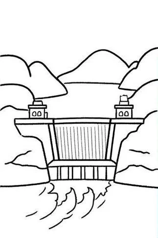 三峡工程简笔画_1