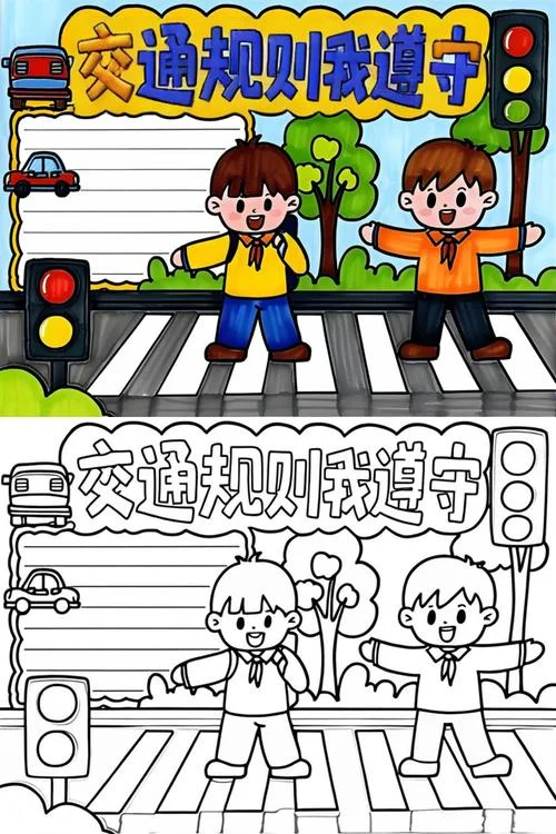 三年级交通主题手抄报_1