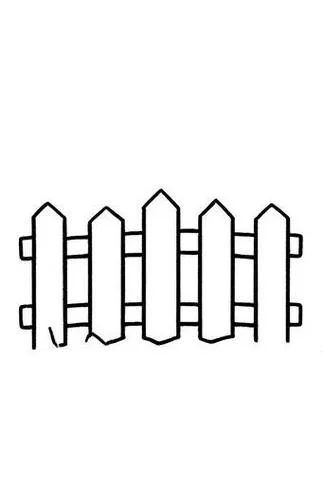 鱼塘围栏简笔画_2