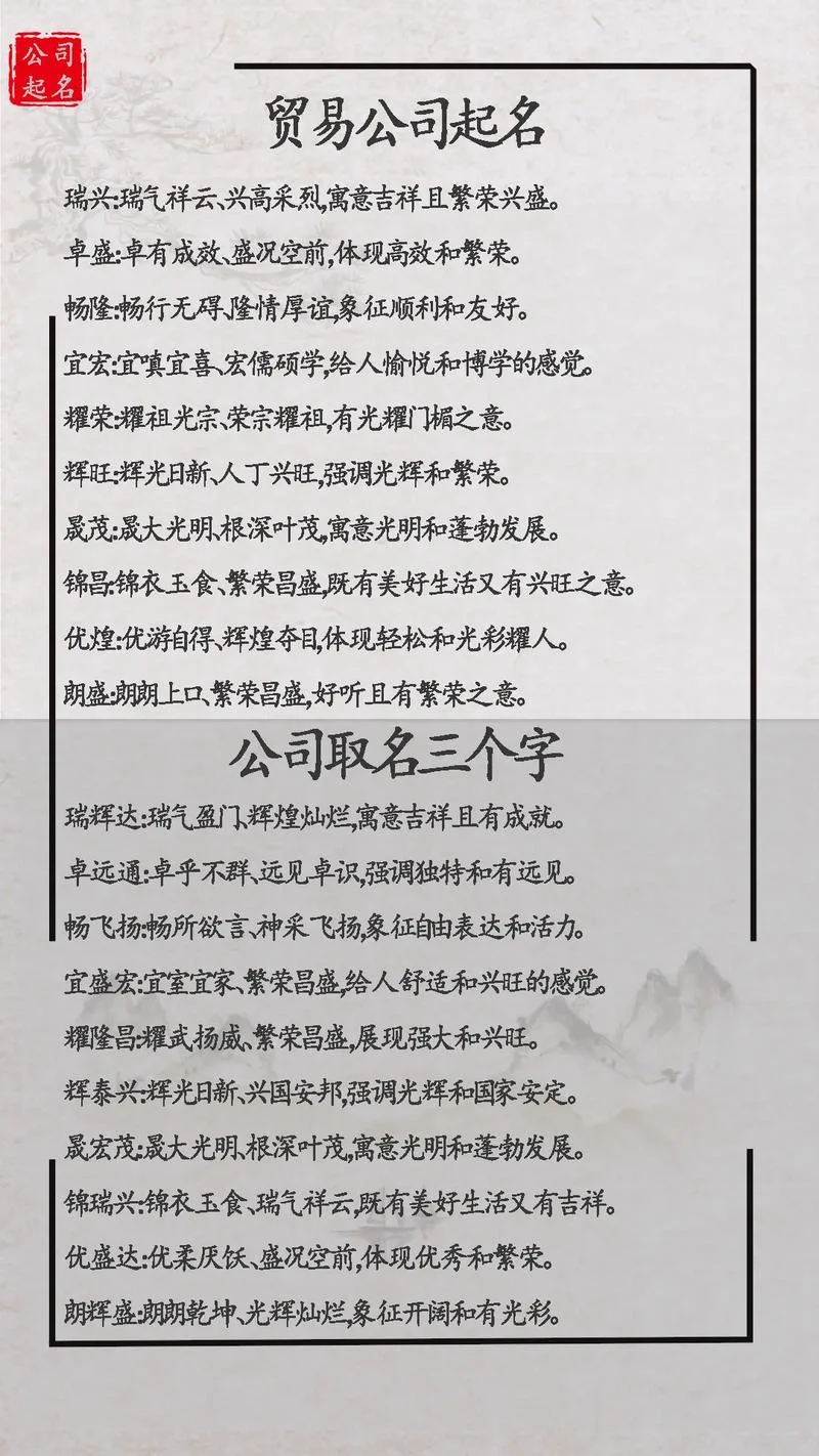三个字的高端公司起名_1
