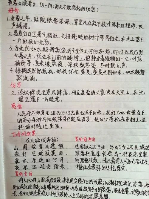 寄小读者读书笔记400字-读书笔记改写