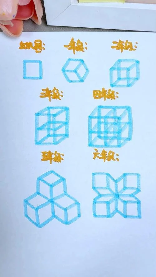 三个正方体图形怎么画_2