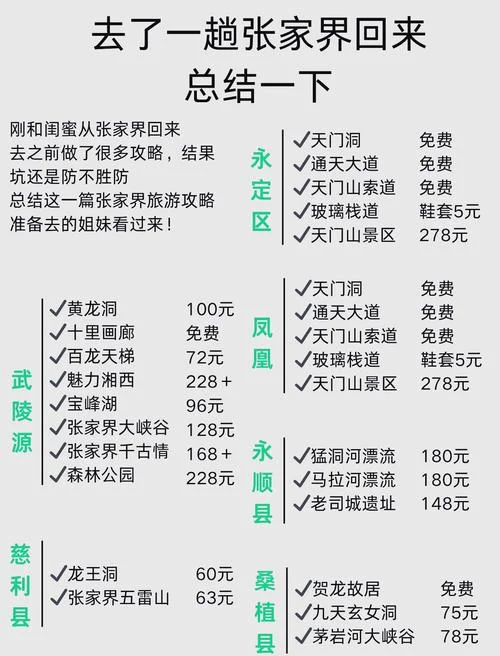 张家界旅游攻略4日-张家界4日游攻略
