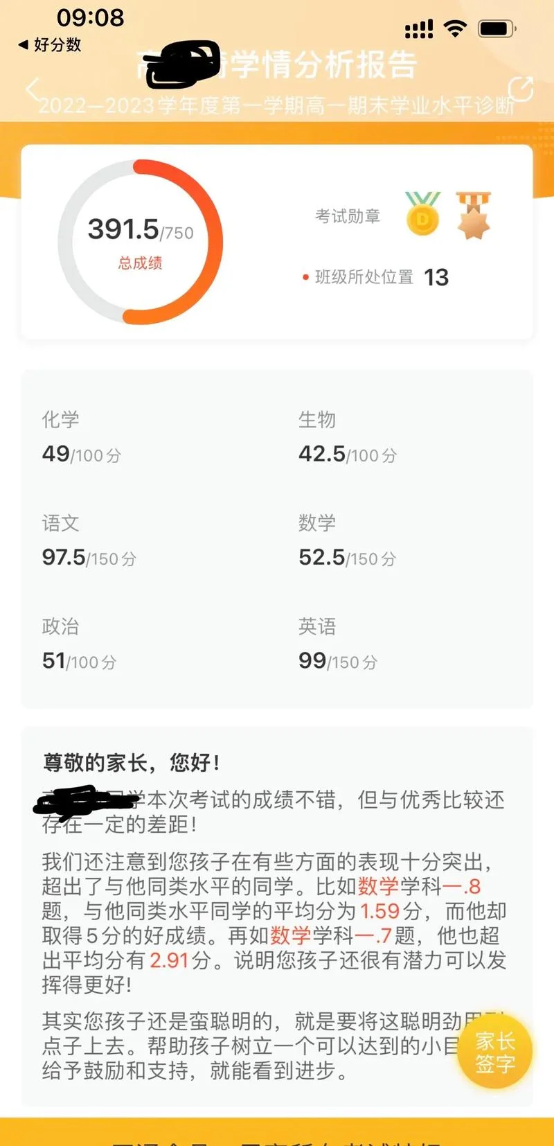 2019高一成绩_1