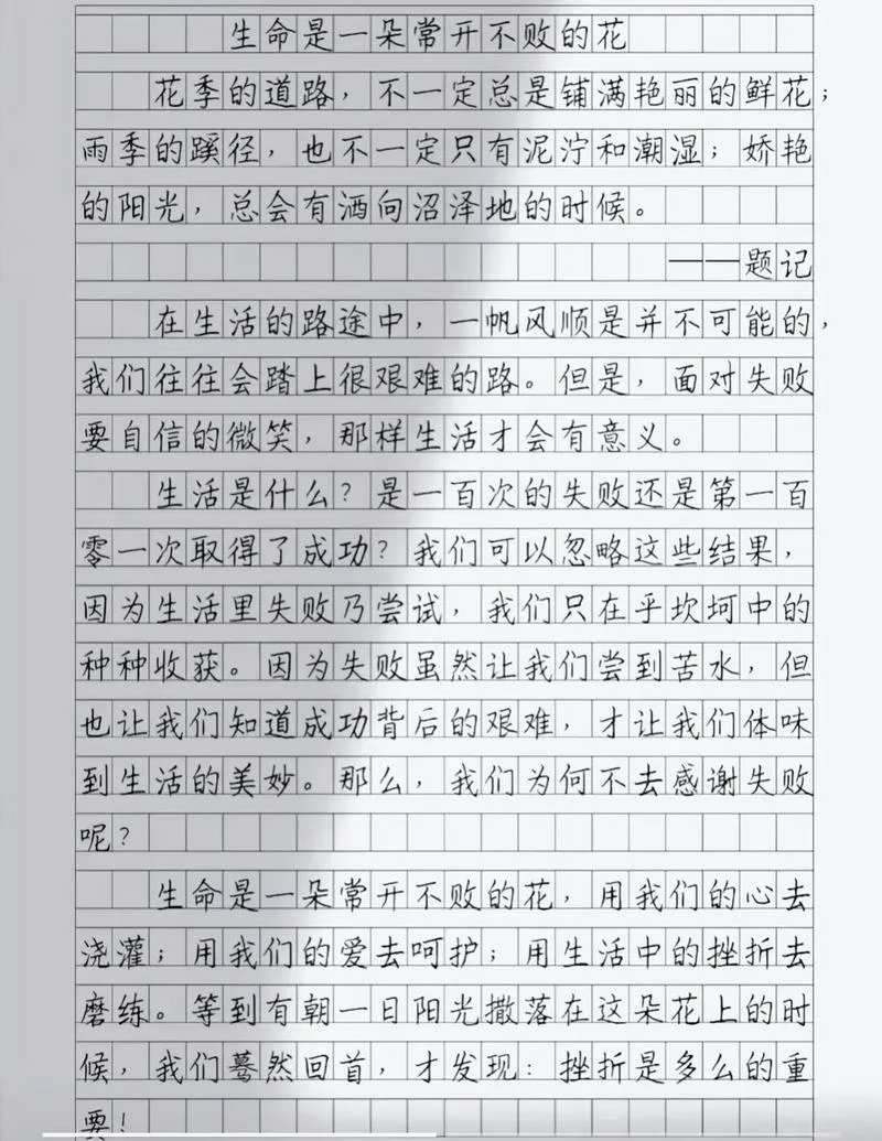 生命的感悟大学作文_1
