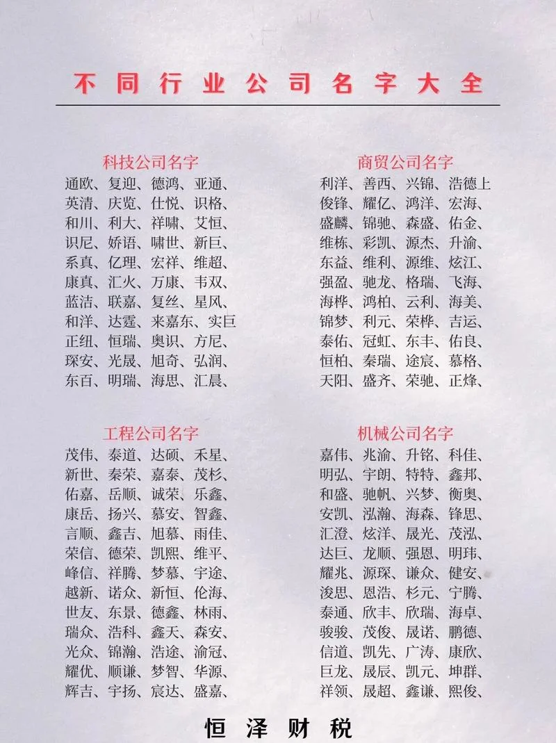 公司起名名单_2