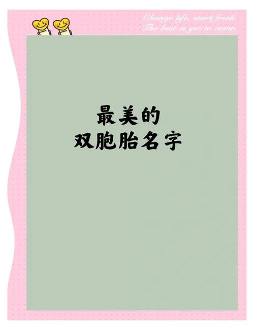 男双胞胎起名大全_2