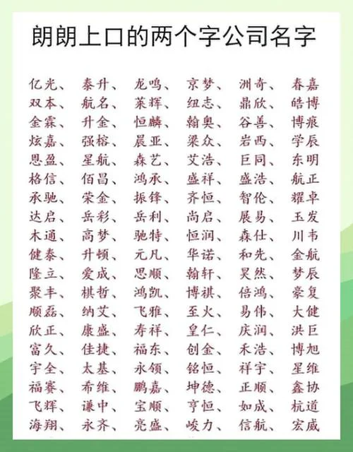 两个字金融公司起名-金融公司二字名