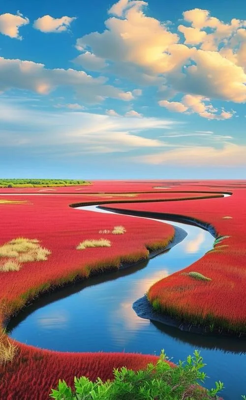 红海滩自助旅游攻略_1