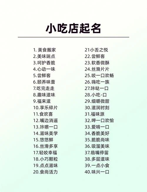 餐厅起名字大全_1