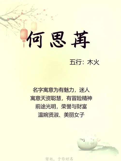 何姓女孩起名大全_1