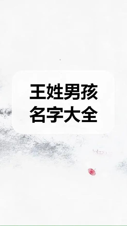 姓王的宝宝起名大全_1