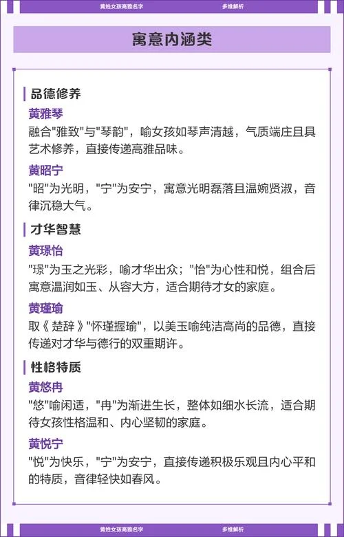 黄姓女孩起名字洋气_1