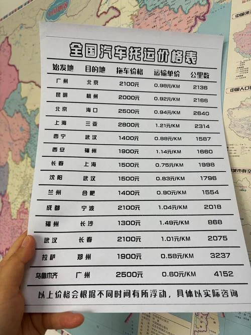私家车托运多少钱一公里_1