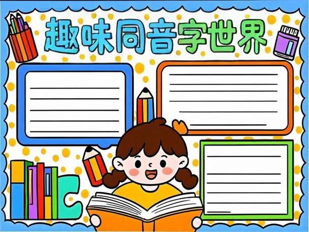 同音字手抄报二年级_2