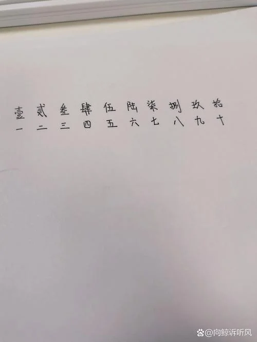 一到十大写怎么写_1