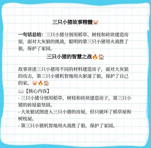 三只小猪的故事简介内容简短-三只小猪故事简介