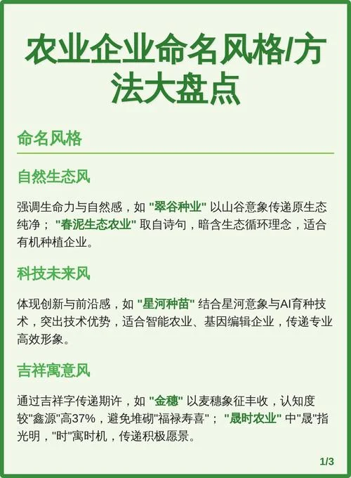 农业公司起名 生态农_2