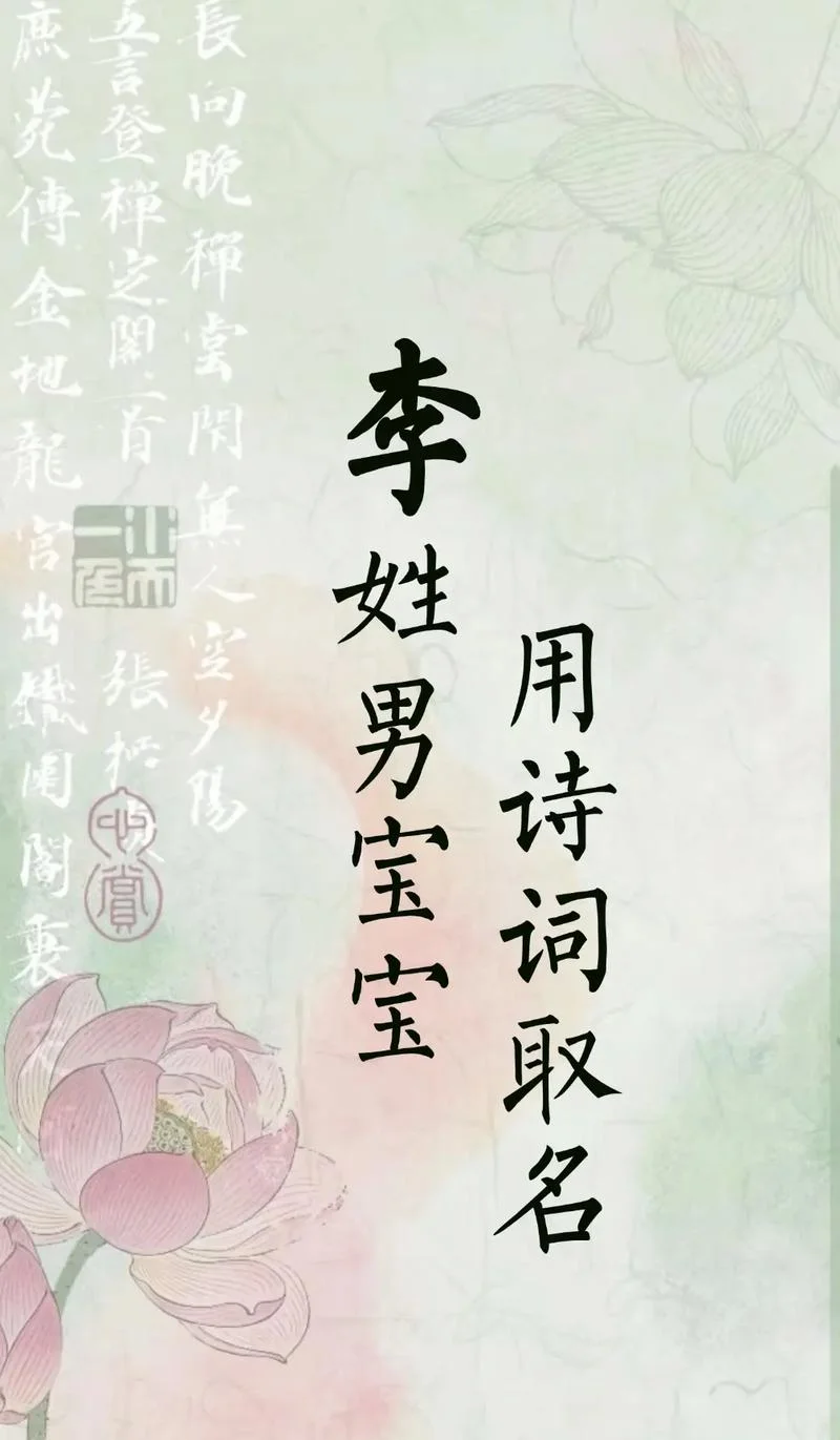 李姓2020男孩起名字_2
