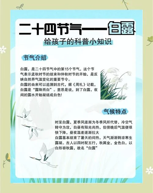 白露节气是几月几号-白露通常在 9 月 7 日至 8 日