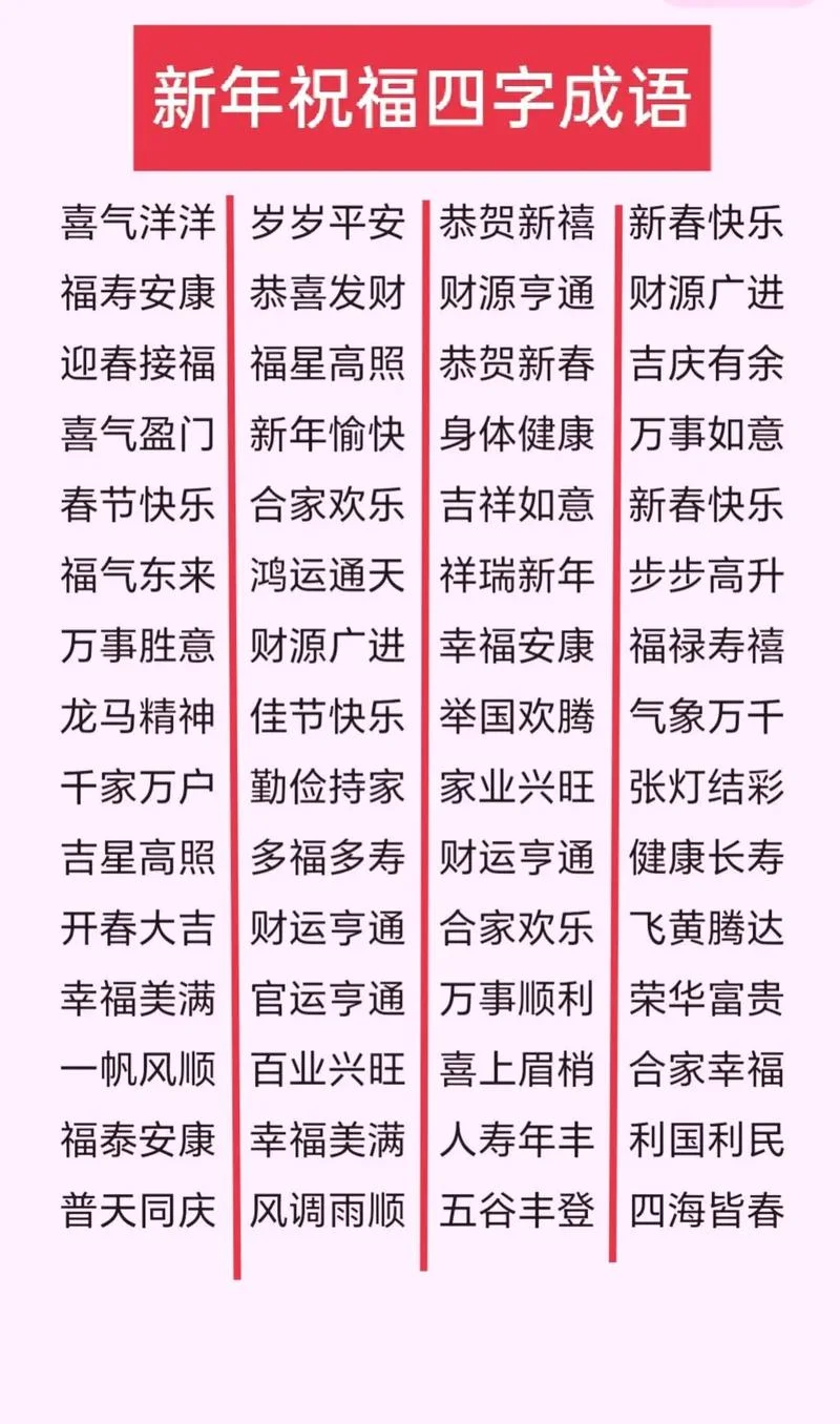 关于春节的祝福成语_2