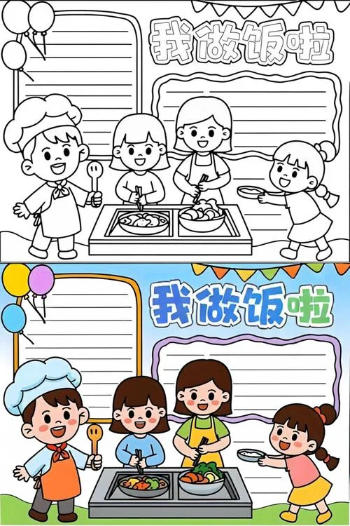 手抄报做菜_1