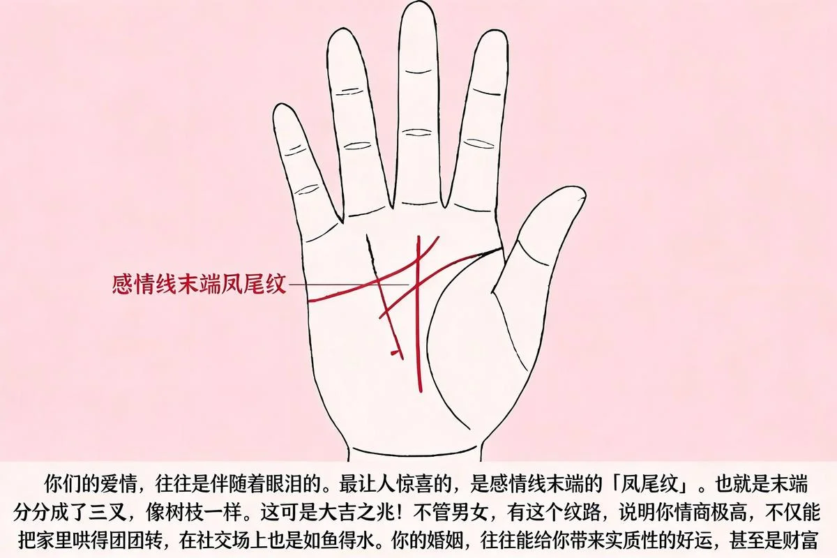 婚姻线很短的女人手相_2