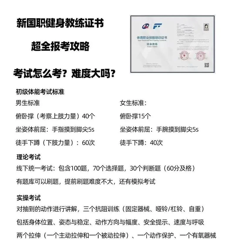 健身教练国职证书怎么报名-健身教练国职报名指南