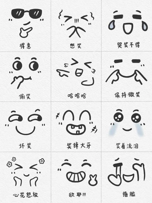 可爱表情包简笔画32个_1